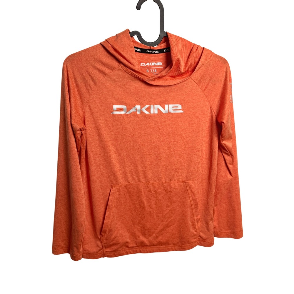 Dakine Kids Hoodie S Orange Heathered Pullover Active Sun Protection Performance
